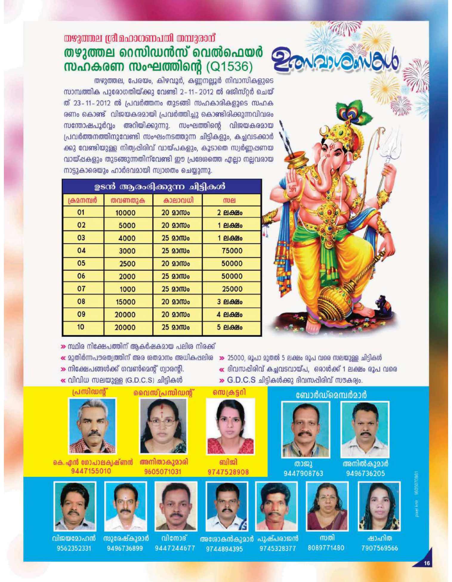 thazhuthala ganapathi temple notice page 16
